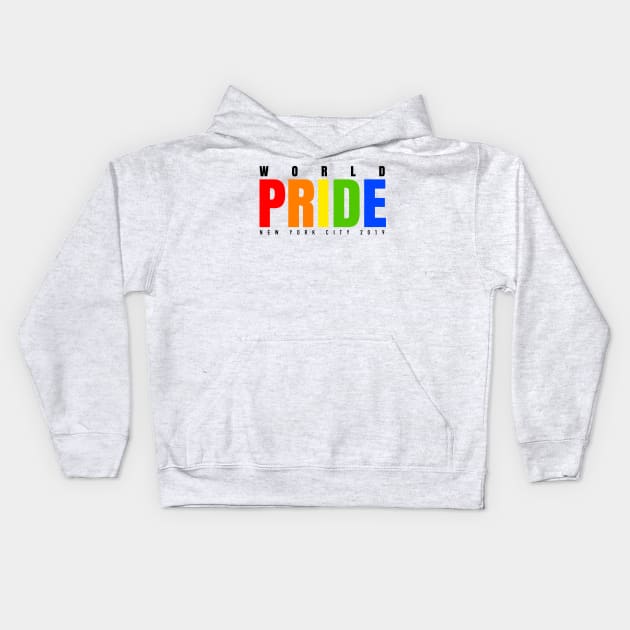 World Pride Shirt (New York City 2019) Kids Hoodie by interbasket